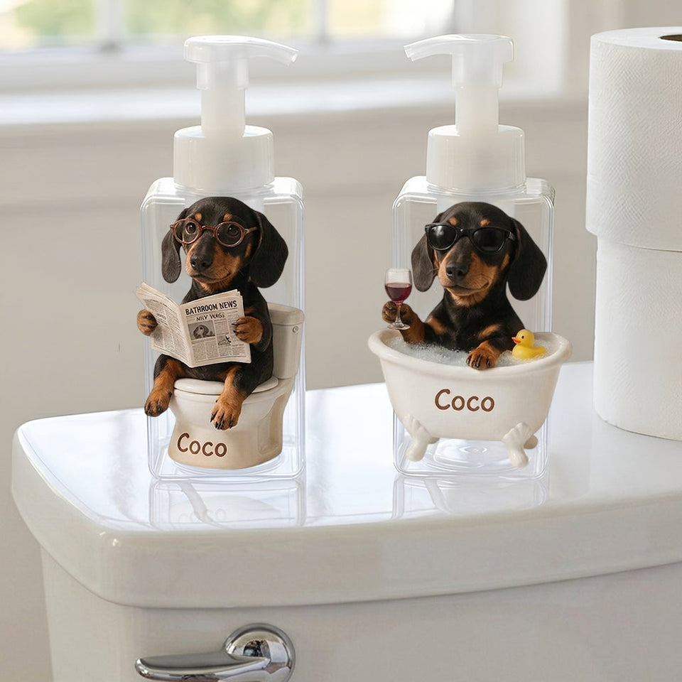Bathroom Set - Personalized Dog Pump Dispenser