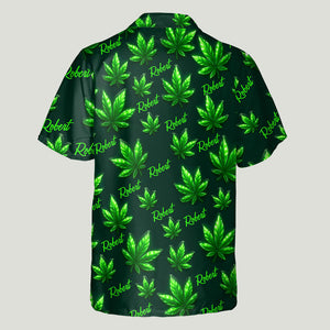Let's Get High - Personalized Weed Hawaiian Shirt & Men Shorts