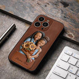 I Love You - Personalized Mother 3D Embossed Leather Phone Case