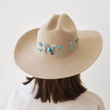 Western Style Initial Letter - Personalized Cowgirl Wide Brim Cowboy Hat