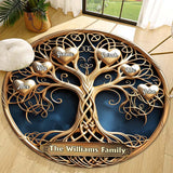 Love Grows Here - Personalized Family Shaped Doormat