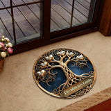 Love Grows Here - Personalized Family Shaped Doormat