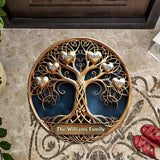 Love Grows Here - Personalized Family Shaped Doormat