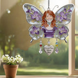 Best Mom Ever - Personalized Mother Window Hanging Suncatcher With Custom Charms