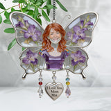 Best Mom Ever - Personalized Mother Window Hanging Suncatcher With Custom Charms