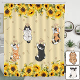Cute Cats - Personalized Cat Shower Curtain