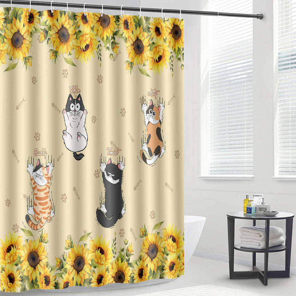 Cute Cats - Personalized Cat Shower Curtain