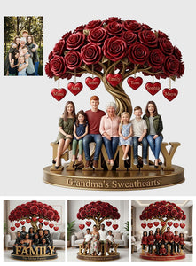 Our Family - Personalized Family Custom Shaped Acrylic Plaque