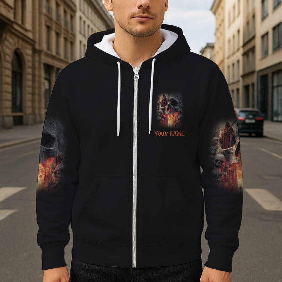 Skull Halloween - Personalized Skull All Over Shirt