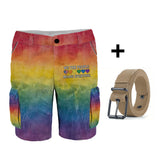 We The People Means Everyone - Personalized LGBT Support Cargo Shorts With Belt