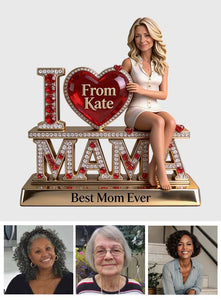 Best Mom Nana Grandma Ever - Personalized Mother Custom Shaped Acrylic Plaque