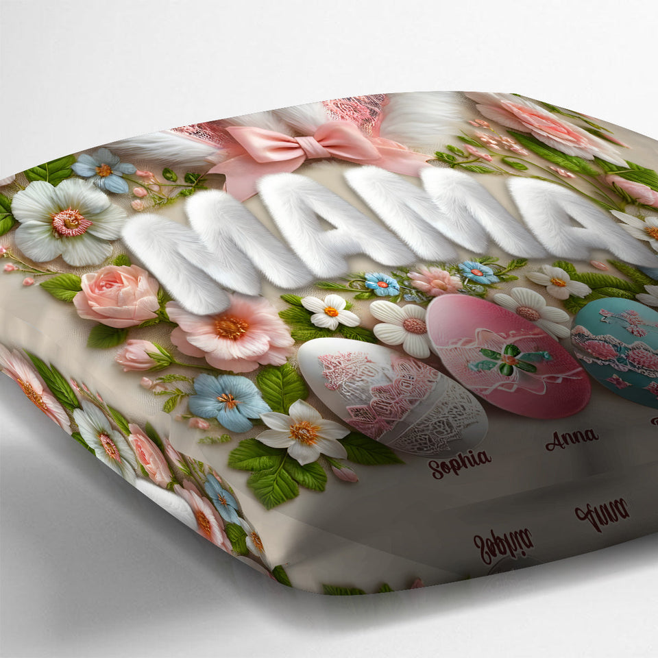 Easter Bunny - Personalized Grandma Throw Pillow