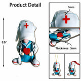 Gnome Nurse - Christmas Ornament (Printed On Both Sides)