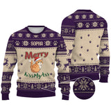 Sarcastic Cat Xmas - Personalized Cat Ugly Sweater