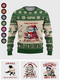 Sarcastic Cat Xmas - Personalized Cat Ugly Sweater