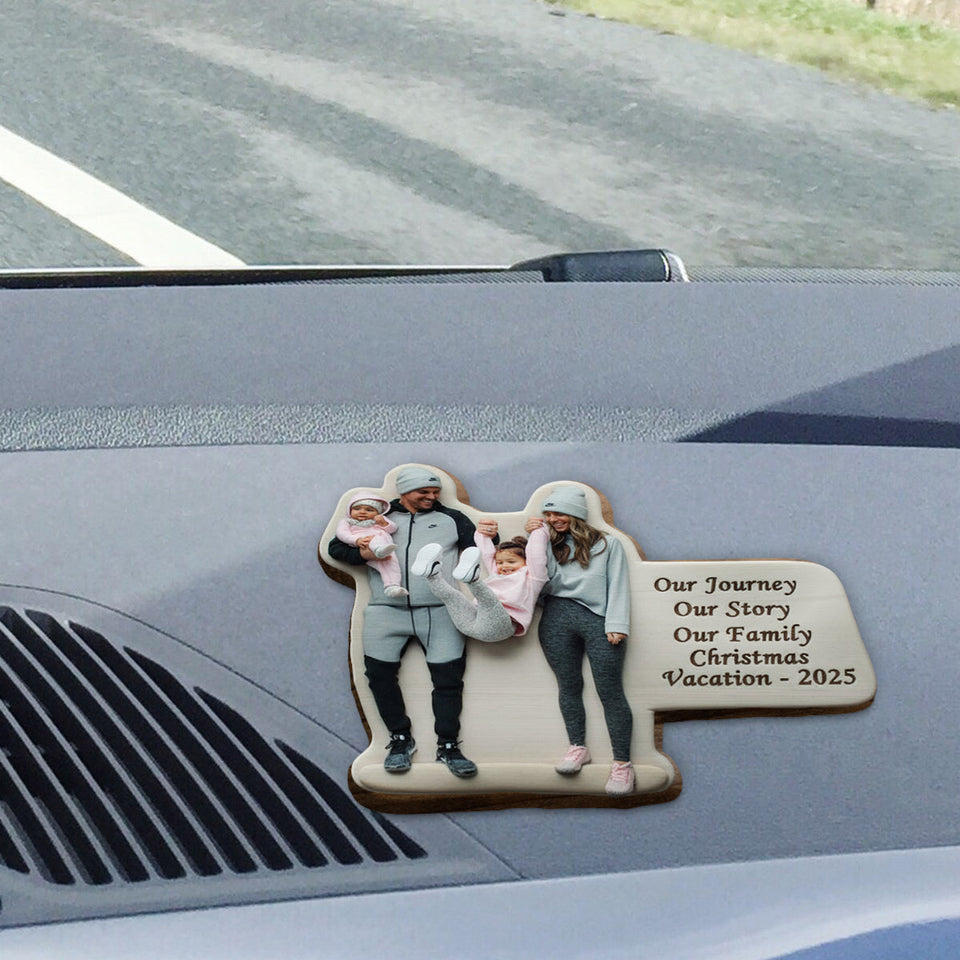 Custom Photo - Personalized Family Shaped Car Visor Clip