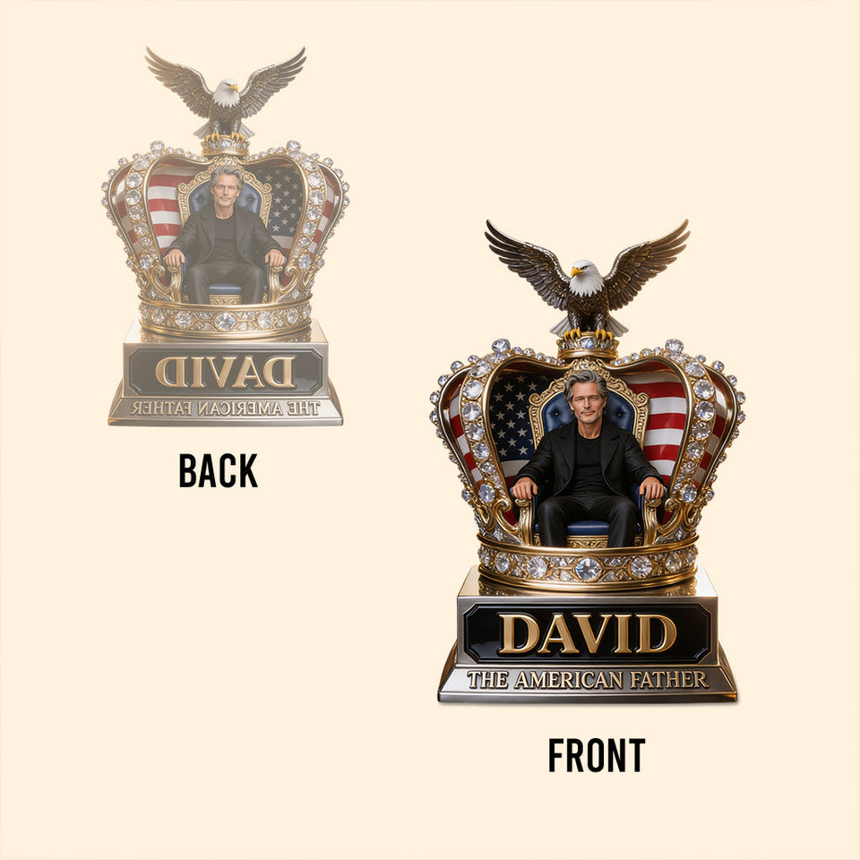 Custom Any Photo The Best Father - Personalized Father Custom Shaped Acrylic Plaque