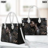 Proud Of Black History - Personalized African American Leather Handbag