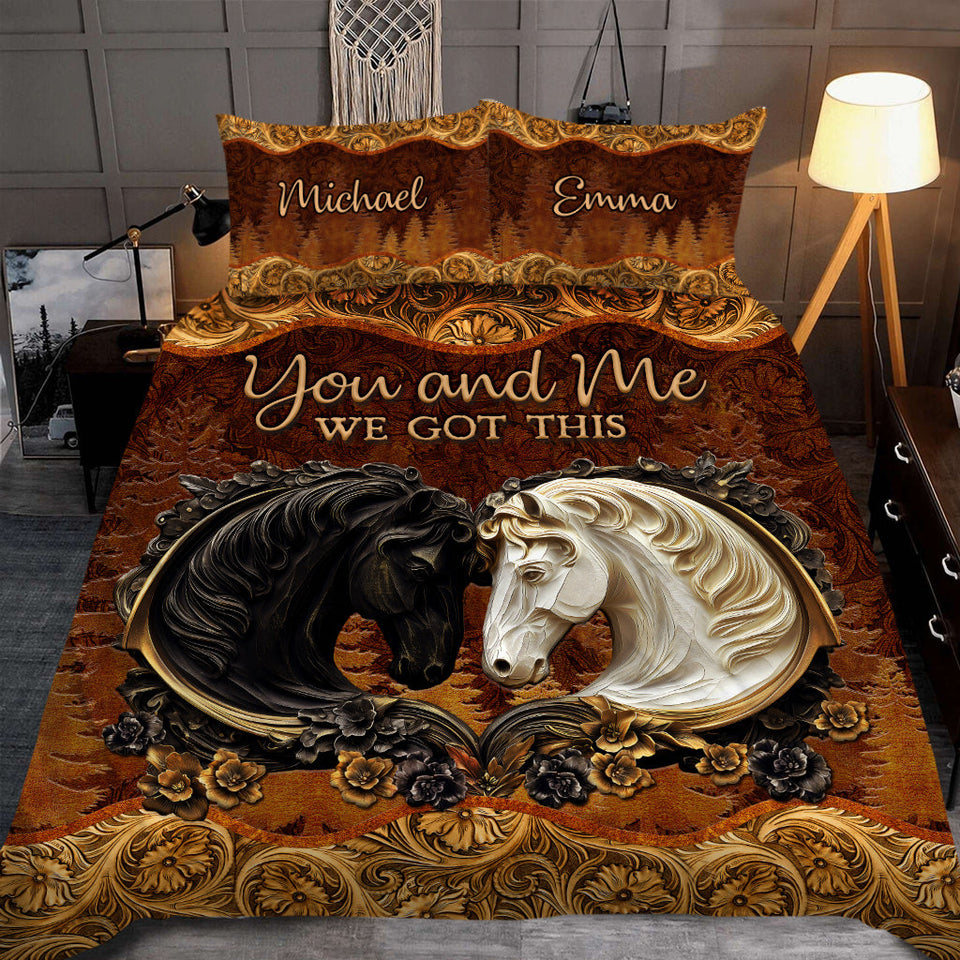You & Me We Got This - Personalized Couple Quilt Set