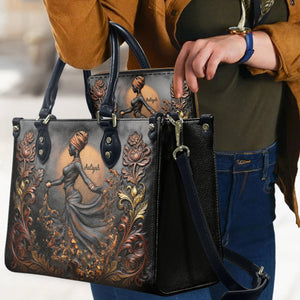 Beautiful Black Woman - Personalized African American Leather Handbag & Leather Long Wallet