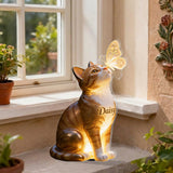 Cat And Butterfly - Personalized Cat Solar Acrylic Light