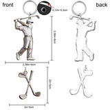 Love Golf - Personalized Golf Keychain With Charms