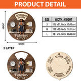 Daily Office Status - Personalized Colleague Spinner Sign Custom Shape