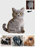 Custom Pet - Personalized Dog Faux Fur Shaped Pillow