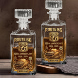Route 66 100th Anniversary - Personalized Car Lover Whiskey Decanter Set