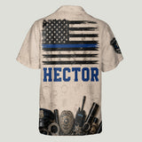 Blue Line - Personalized Police Officer Hawaiian Shirt