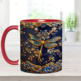 Love Dragonfly - Personalized Dragonfly Set Accent Mug with Acrylic Stirrers