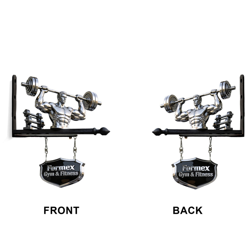 No Pain No Gain - Personalized Fitness Wooden Wall Mount Sign