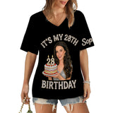 Birthday Party - Personalized Birthday Fully Printed V-Neck T-Shirt