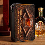 Whiskey and Cigar Club - Personalized Whisky Travel Cigar Humidor Case