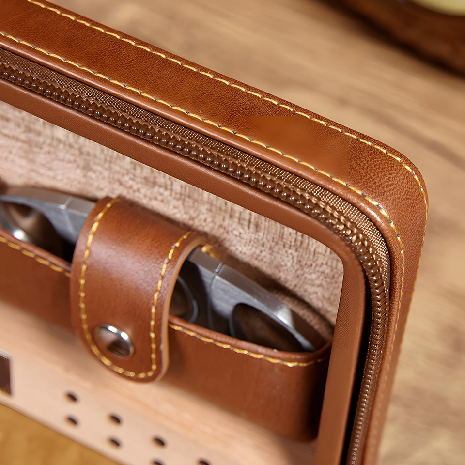 Whiskey and Cigar Club - Personalized Whisky Travel Cigar Humidor Case