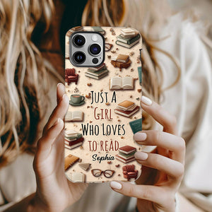 Just a Girl who Loves to Read - Personalized Book Full Print Phone Case