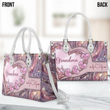 Grandma's Mom's Sweethearts - Personalized Grandma Leather Handbag