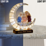 Crescent Moon Lamp - I Love You - Personalized Mother Acrylic LED Night Light