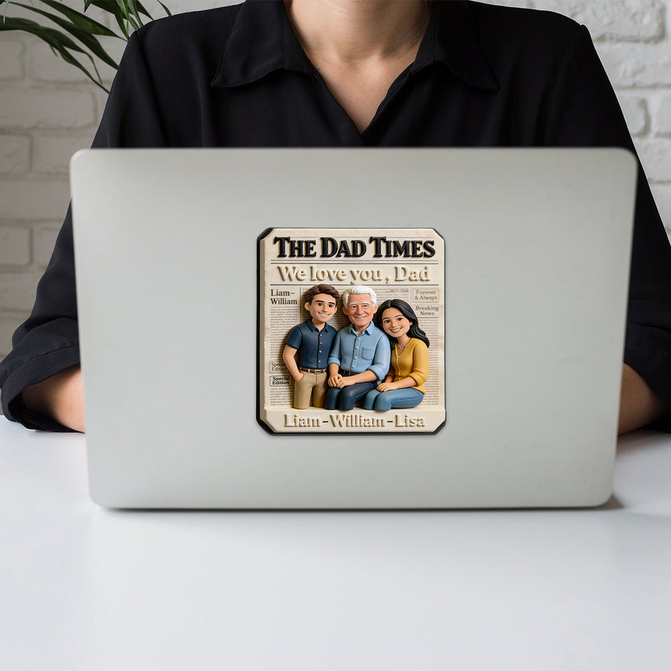 Father's Day Gifts, The Dad Times - Personalized Father Magnet