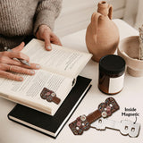 Initial Name Letter Perfect Gift For Book Lovers - Personalized Book Shaped Magnetic Bookmark