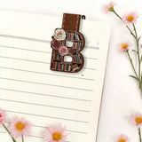Initial Name Letter Perfect Gift For Book Lovers - Personalized Book Shaped Magnetic Bookmark