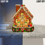 Merry Christmas Gingerbread Red Truck - Personalized Family Acrylic LED Night Light