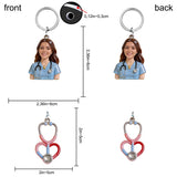 Custom Any Photo - Personalized Nurse Keychain With Charms