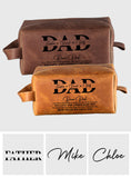 We Love You Dad - Personalized Father Leather Toiletry Bag
