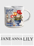 Nostalgic Tulips, Books, And Tea - Personalized Book Marble Mug
