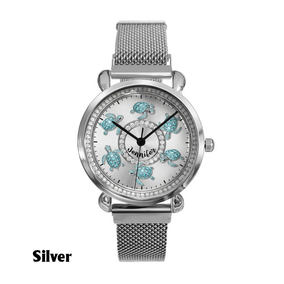 Love Turtles - Personalized Turtle Women Hand Watch