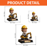 Excavator Tractor, Construction Theme - Personalized Custom Shaped Acrylic Plaque