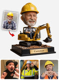 Excavator Tractor, Construction Theme - Personalized Custom Shaped Acrylic Plaque