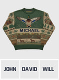 Love Hunting Season - Personalized Hunting Ugly Sweater
