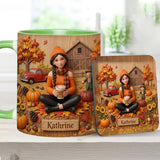 Tis The Season - Personalized Autumn Accent Mug & Coaster